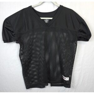 Schutt Youth XL Black Football Practice Jersey Mesh V Neck Short Sleeve Training